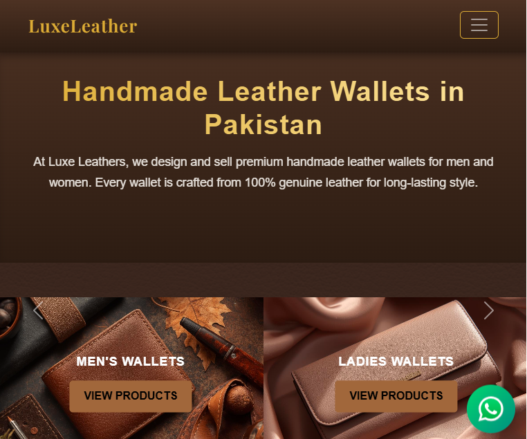 Luxe Leather Website